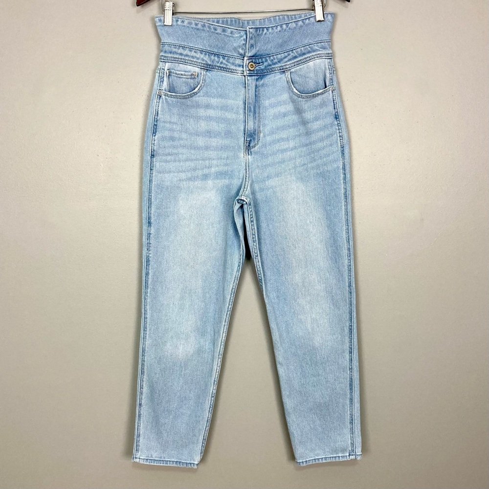 Hollister Ultra High Rise Mom Jeans Foldover Waist - Picture 2 of 9